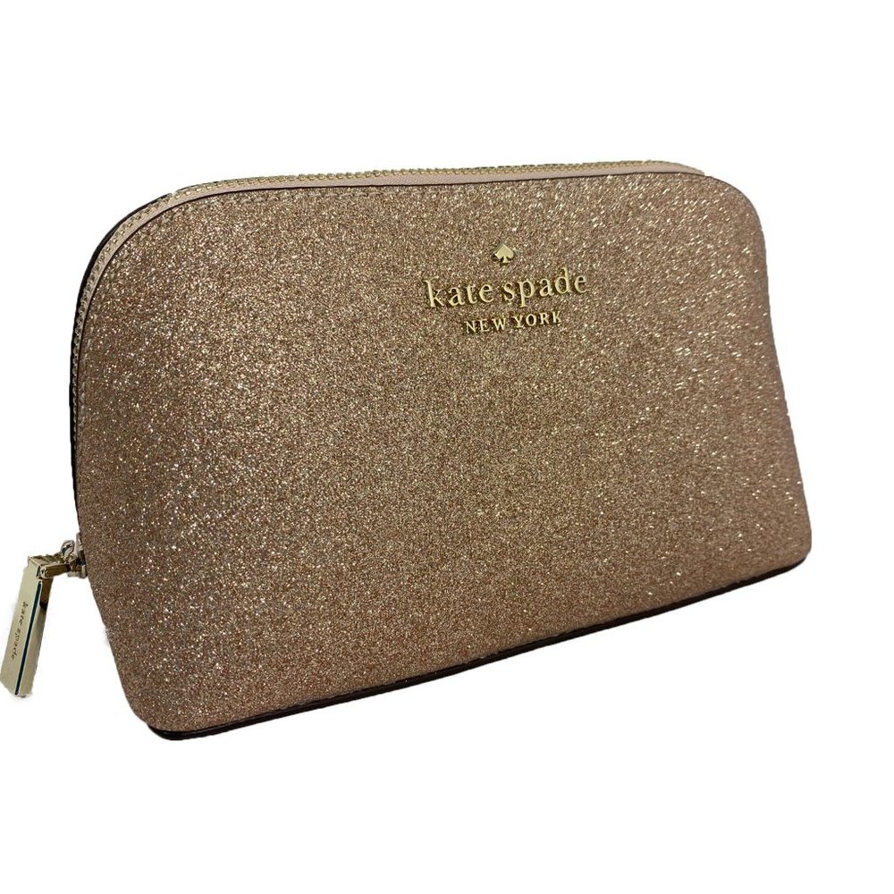 Kate Spade Tinsel Glitter Fabric Small Co Rose Gold